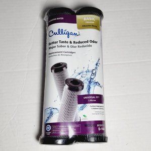 Culligan D-10A 5 Micron Standard 10 Inch Undersink Carbon Water Filter (2 Pack)